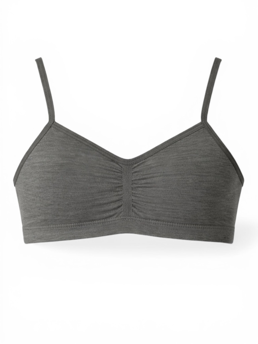 Cat & Jack Girls Seamless Lined Cami Bra Bralette Size Small (6) Gray Top NWT